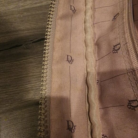 Vtg Christian Dior Canvas Leather Weekender Travel Duffle Bag w/ Strap - Picture 13 of 16